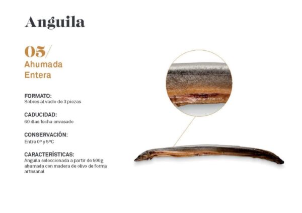 Anguila Ahumada Entera