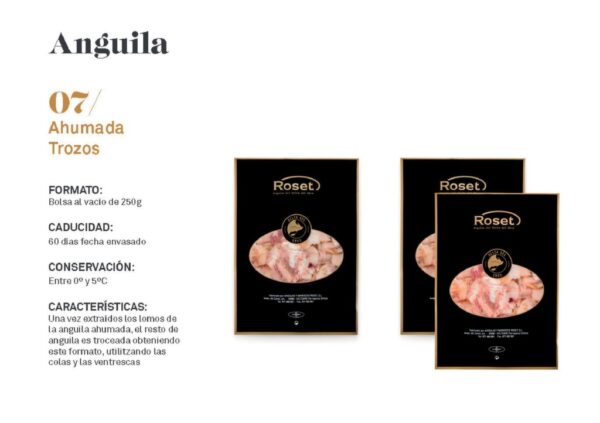 Anguila Ahumada Trozos