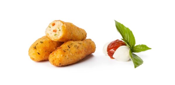Croquetas Gourmet de Mozzarella, Tomate y Albahaca